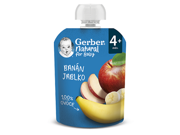 GERBER Natural kapsička banán a jablko