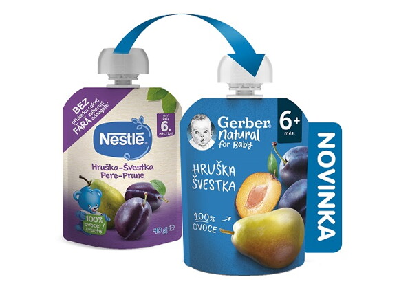 GERBER Natural kapsička hruška a švestka 90 g_záměna