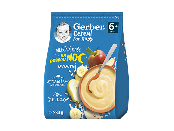 GERBER Cereal mléčná kaše ovocná na dobrou noc