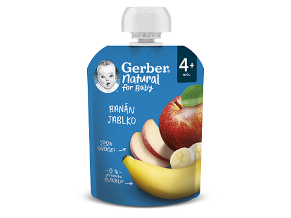 GERBER Natural kapsička banán a jablko 90 g