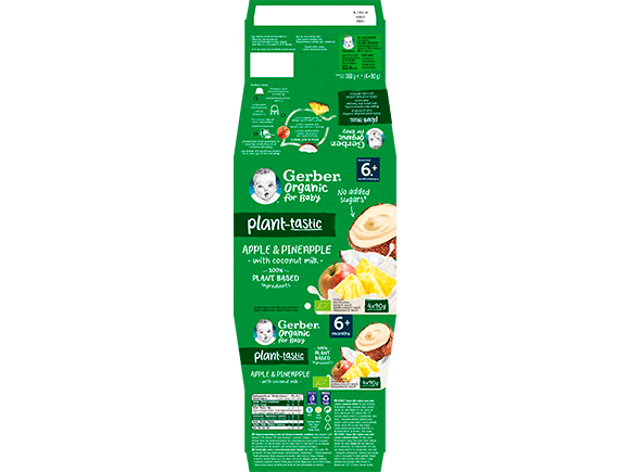 GERBER Organic 100% rostlinný dezert jablko a ananas_obal