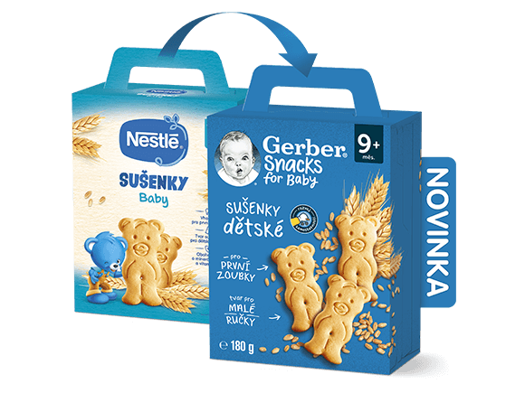 GERBER dětské sušenky_přechod