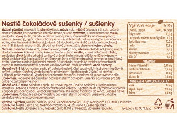 Nestlé čokoládové sušenky