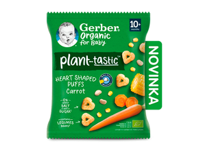 GERBER Organic křupavá srdíčka s mrkví 28 g GERBER Organic křupavá srdíčka s mrkví 28 g
