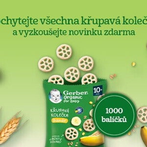 Gerber Organic chewing wheels zábavné testování