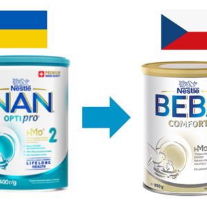 Přechod z ukrajinského kojeneckého mléka Nestlé NAN na českou Nestlé BEBU