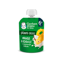 GERBER Organic ovocná kapsička mango a kdoule s kokosovým mlékem 80 g
