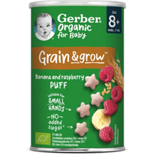 GERBER Organic křupky s banánem a malinami 35 g