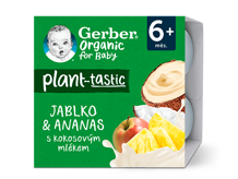 GERBER Organic 100% rostlinný dezert jablko a ananas