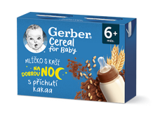 GERBER Cereal mlíčko s kaší s příchutí kakaa 2× 200 ml