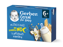 GERBER Cereal mlíčko s kaší s příchutí vanilky 2× 200 ml
