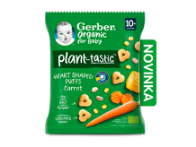 GERBER Organic křupavá srdíčka s mrkví 28 g