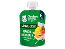 GERBER Organic ovocná kapsička mango a broskev s kokosovým mlékem 80 g