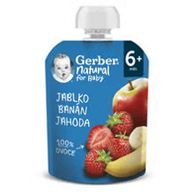 GERBER Natural kapsička jablko, banán a jahoda 90 g