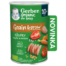 GERBER Organic křupky s rajčaty a mrkví 35g