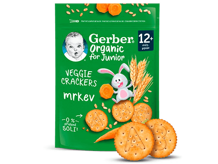 GERBER Organic krekry s mrkví 100 g