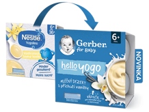 GERBER hello yogo mléčný dezert s příchutí vanilky 4x100 g