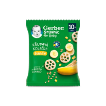 GERBER Organic chewing wheels křupavá kolečka s banánem 28 g