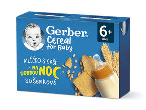 GERBER Cereal mlíčko s kaší sušenkové 2x200 ml