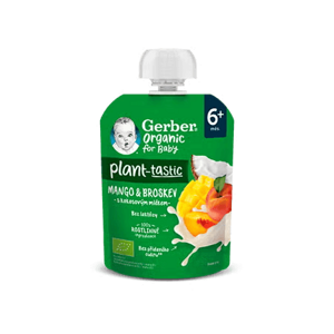 GERBER Organic ovocná kapsička mango a broskev s kokosovým mlékem 80 g