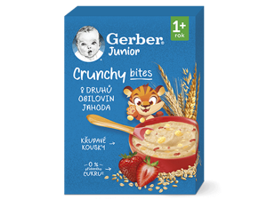 GERBER Junior neml. kaše jahodová s křupavými kousky 200 g
