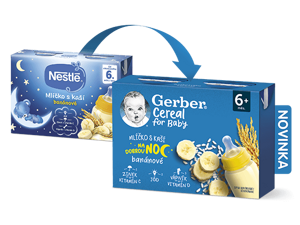 GERBER Cereal mlíčko s kaší banánové GERBER Cereal mlíčko s kaší banánové