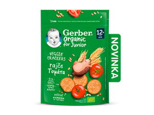 GERBER Organic krekry s rajčaty 100 g - novinka