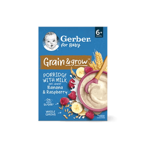 GERBER mléčná kaše pšenično-ovesná banán a malina 200 g