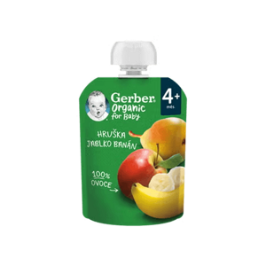 GERBER Organic kapsička hruška, jablko a banán 90 g