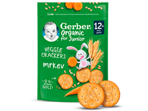 GERBER Organic krekry s mrkví 100 g