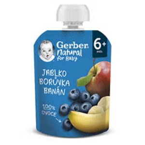 GERBER Natural kapsička jablko, borůvka a banán 90 g 
