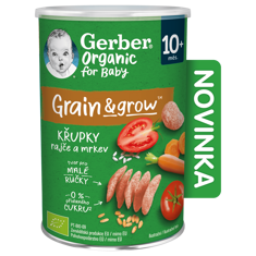 GERBER Organic křupky s rajčaty a mrkví 35g