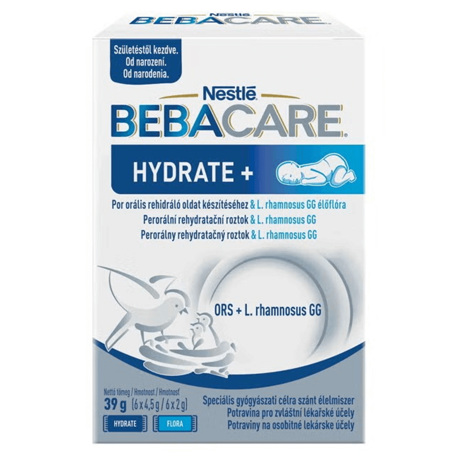 BEBACARE HYDRATE+ s probiotickými bakteriemi, 39 g