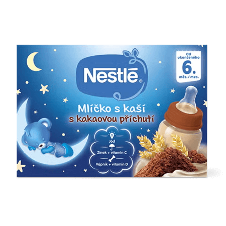 NESTLÉ Mlíčko s kaší s kakaovou příchutí 2 x 200 ml