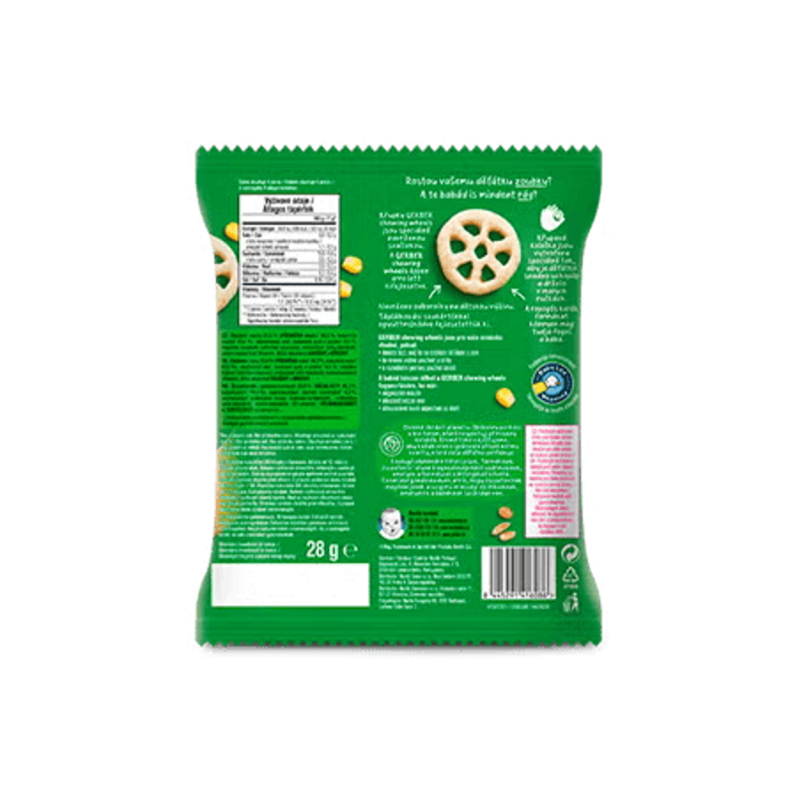GERBER Organic chewing wheels křupavá kolečka s banánem 28 g
