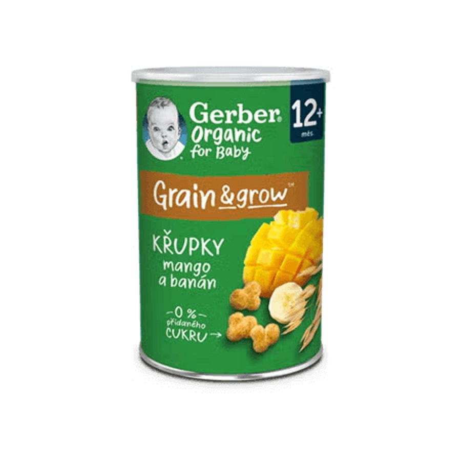 GERBER Organic křupky s mangem a banánem 35 g