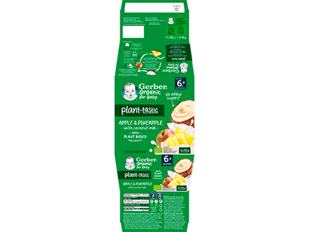 GERBER Organic 100% rostlinný dezert jablko a ananas GERBER Organic 100% rostlinný dezert jablko a ananas_obal