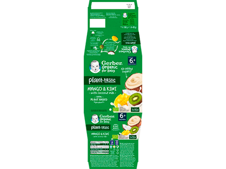GERBER Organic 100% rostlinný dezert mango a kiwi_obal