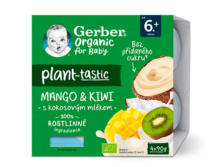GERBER Organic 100% rostlinný dezert mango a kiwi_T911