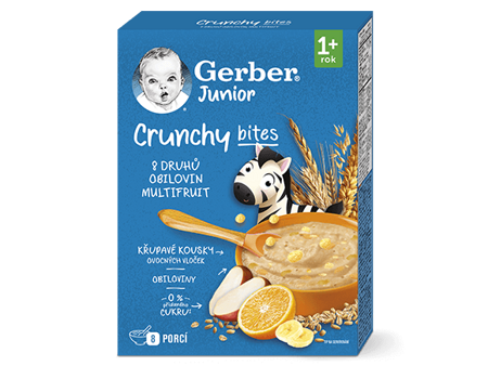GERBER Junior nemléčná kaše ovocná s křupavými kousky 200 g