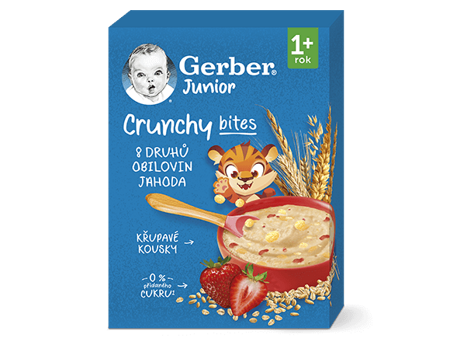 GERBER Junior nemléčná kaše jahodová s křupavými kousky 200 g