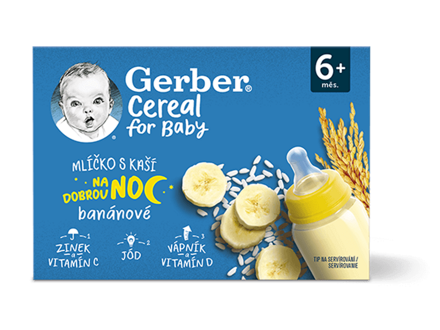 GERBER Cereal mlíčko s kaší banánové