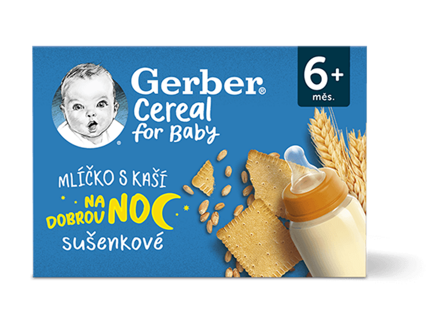 GERBER Cereal mlíčko s kaší sušenkové 2x200 ml