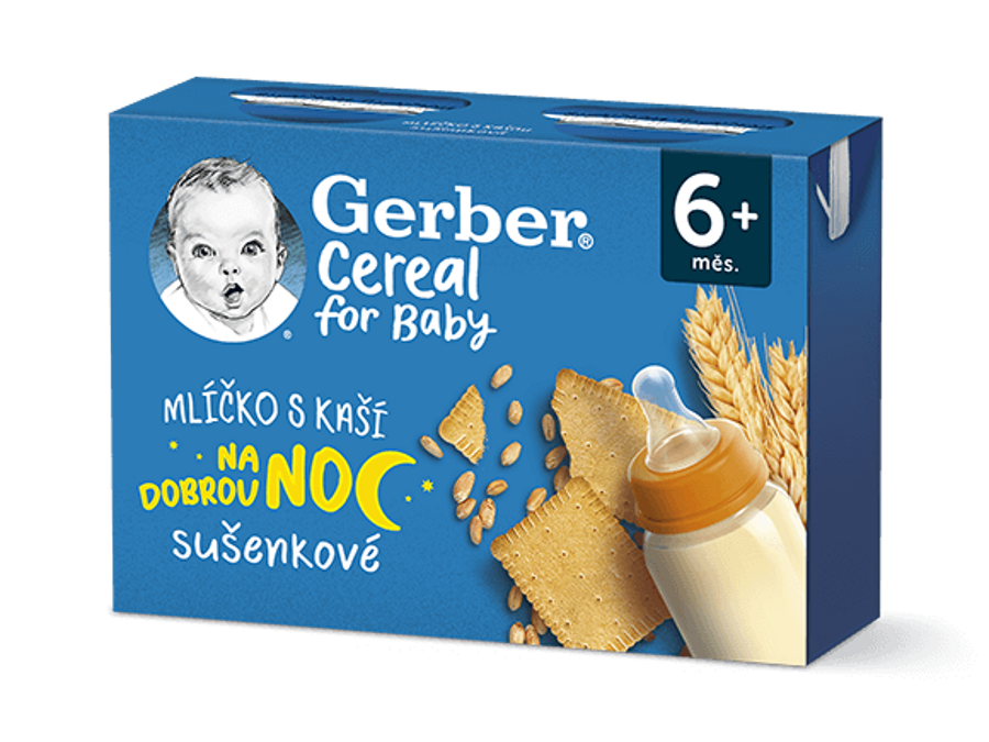 GERBER Cereal mlíčko s kaší sušenkové 2x200 ml