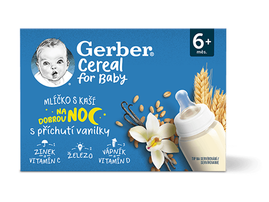 GERBER Cereal mlíčko s kaší vanilka