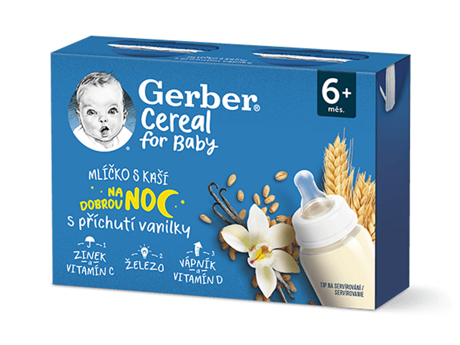 GERBER Cereal mlíčko s kaší vanilka