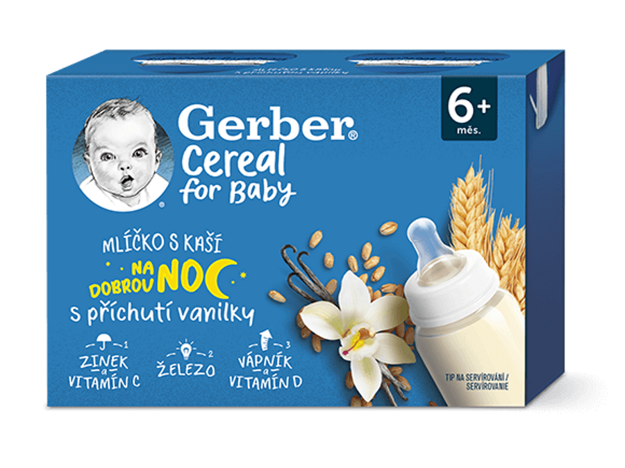GERBER Cereal mlíčko s kaší vanilka