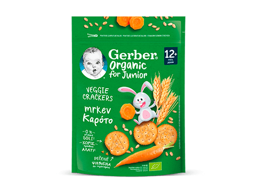 GERBER Organic krekry s mrkví 100 g