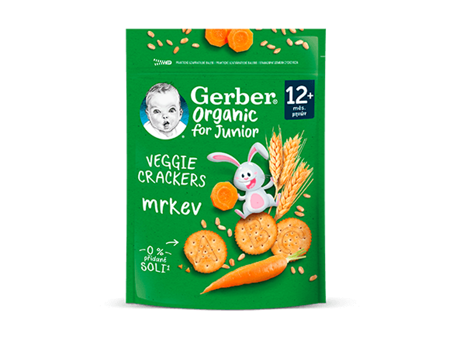 GERBER Organic krekry s mrkví 100 g