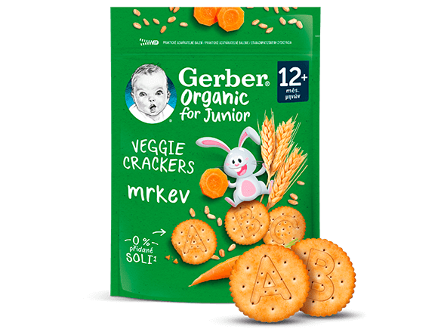 GERBER Organic krekry s mrkví 100 g